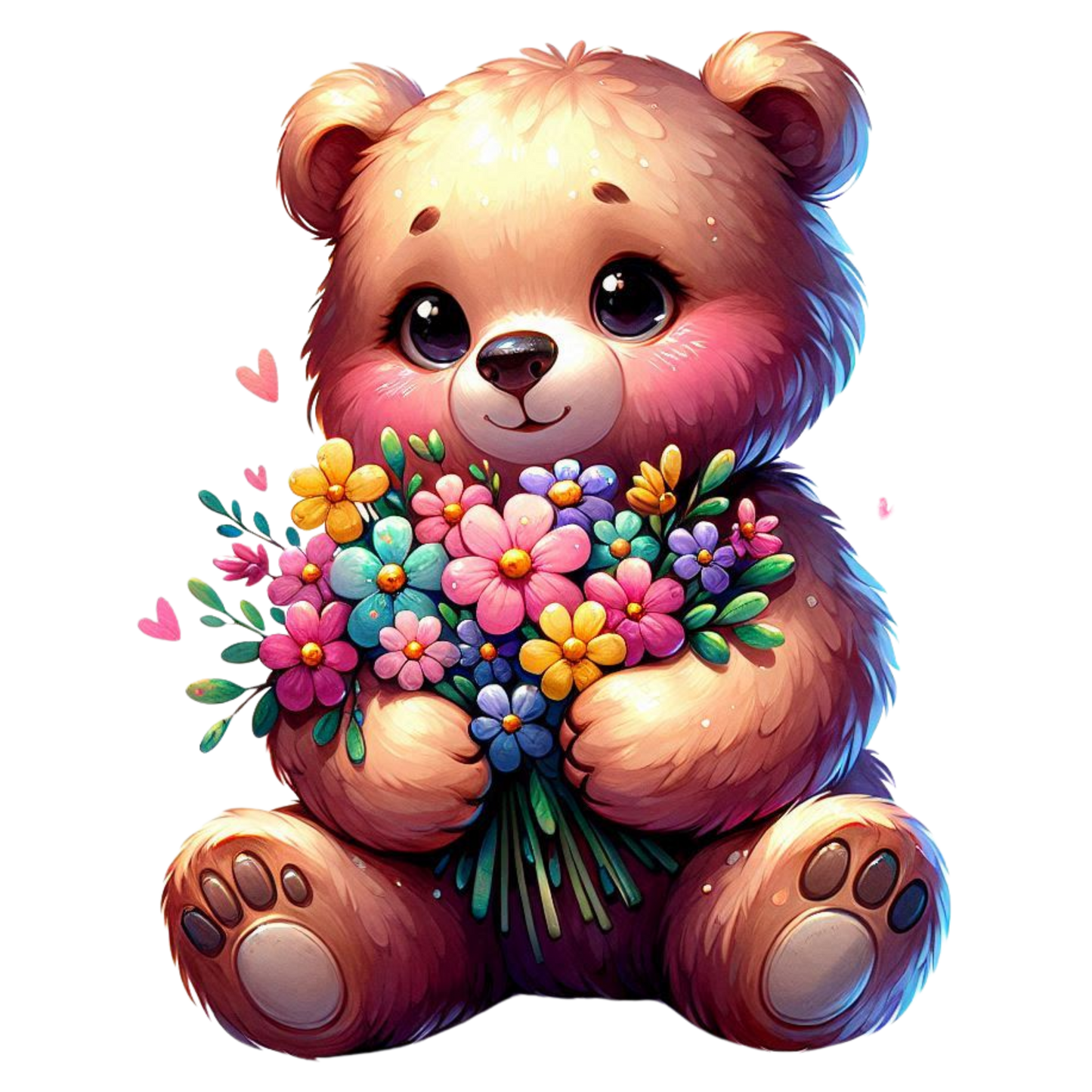 Bear Holding Flowers, Free