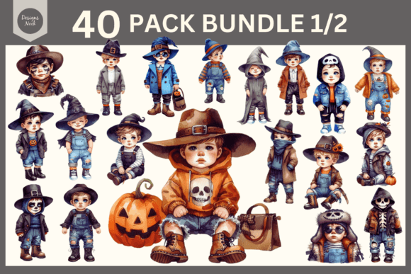 Halloween Fashion Boy Illustrations