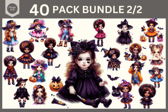Halloween Fashion Girl Illustrations