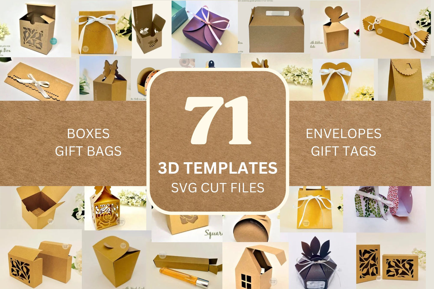 🥡 71 Designs 3D SVG Bundle - 3D Templates