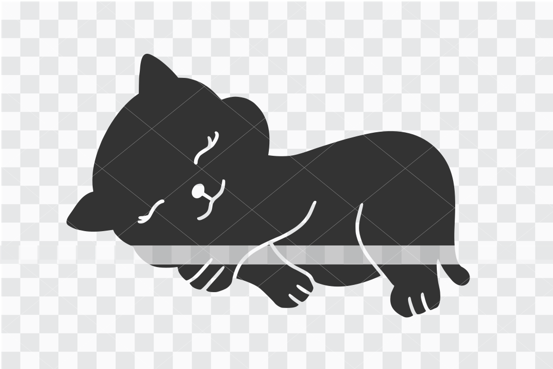 black cat silhouette clipart, kitty svg kitten (1908716)