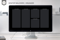 Minimalist Desktop Wallpaper, Digital Background, Minimalist Desktop Organizer, Computer Folder and Files Organizer, Aesthetic Desktop
