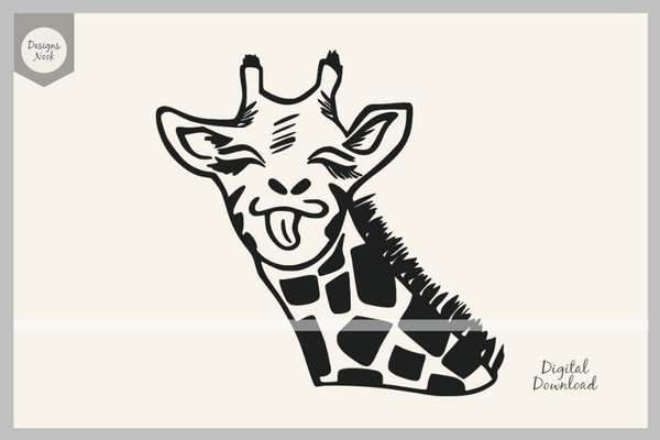 Giraffe Tongue SVG Cut File Clipart Silhouette