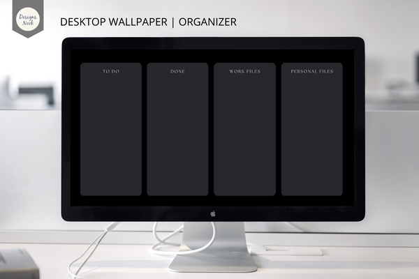 Minimalist Desktop Wallpaper, Digital Background, Minimalist Desktop Organizer, Computer Folder and Files Organizer, Aesthetic Desktop