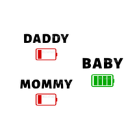 Funny family svg, energy level, daddy, mommy, baby, clipart stencil decal sticker template transfer svg vector file for cutting machine 1007