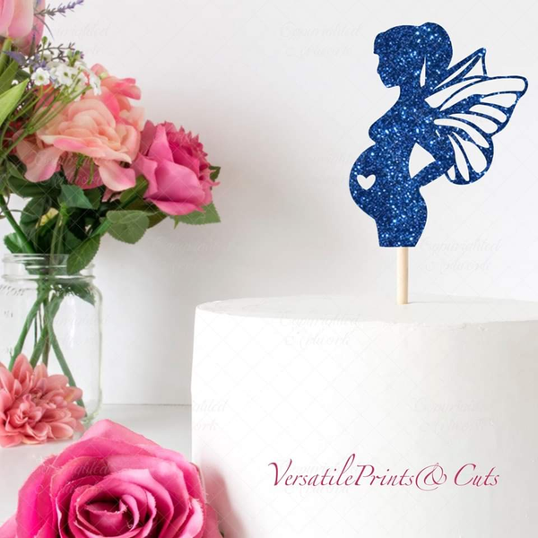 Pregnant Fairy Cake Topper SVG