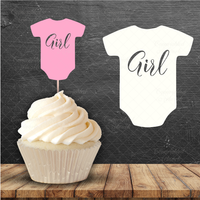 Baby girl onesie Cake Topper - SVG
