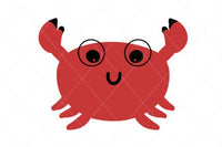 Baby crab svg, crab cut file, crab clip art, crab vector, smiling crab, cute crab, sea animal, decal sticker stencil transfer vector d11