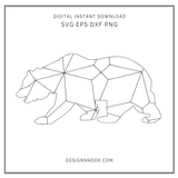 Geometric bear SVG, Free SVG Download, Free Animal SVG, Wildlife SVG DXF Cut Files Download