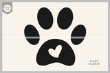 Dog Paw SVG Cut File Clipart Silhouette