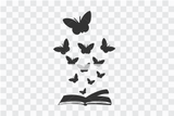 Butterflies from a Book SVG