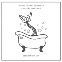Mermaid tail tub - SVG