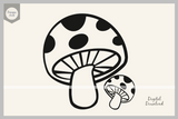 Cute Mushrooms SVG Cut File Clipart Instant Download Cricut Illustration Botanical Design decal clipart clip art decal stencil template 1191