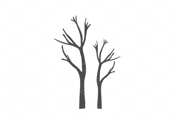 Withered tree svg, withered tree cut file, withered tree vector, withered tree silhouette, cut file decal sticker stencil guide 1206