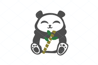 Baby panda svg, baby panda cut file, baby panda silhouette, hello panda, hi panda, cute panda decal, panda shirt, panda vector 1229