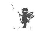 Fairy svg, cute fairy girl, birthday fairy, fairy cut file, fairy silhouette, baby shower cut file decal clipart clip art digital 1267