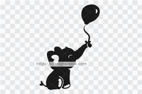 Baby elephant svg, cute elephant svg, elephant dxf, happy elephant, playful elephant, adorable baby clipart stencil decal sticker transfer vector 1290