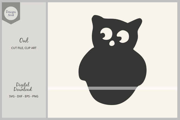 Funny Looking Owl SVG, Halloween PNG Clipart