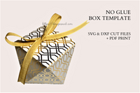Geometric box template, 10 sided box, unique shape box, gift box, treat box, favor box, soap box, toy box, chocolate box, candy box, SVG DXF PDF