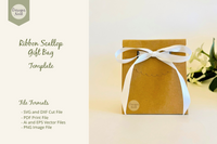 Scallop Flap Gift Bag Template - SVG DXF PDF EPS AI PNG