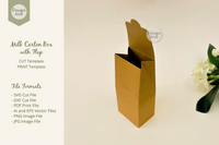 Milk Carton Box Template - SVG DXF Cut File, PDF Print File