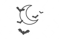 Cute Flying Bats on the Moon SVG File Clipart Instant Download Sublimation Cricut Designs SVG PNG Digital Graphic Image Happy Crafting