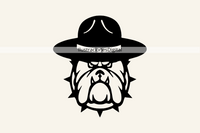 Bulldog Wearing Hat SVG