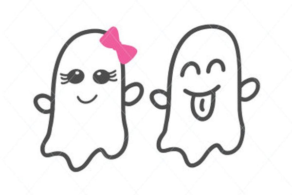 Cute ghost, ghost cut file, happy ghost, ghost svg, ghost vector, ghost clipart, ghost clip art, stencil template digital download d3