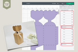 Candy Wrap Top Box Template SVG DXF PDF