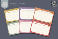 Printable Blank Kawaii Calendar | Tutti Frutti Digital Calendar
