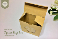 Square Soap Box Template with Window Cover