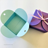 Semi circle flap box v1 - gift box, treat box, favor box, soap box, toy box, chocolate box, candy box SVG, DXF, PDF format, digital download
