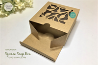 Square Soap Box Template with Window Cover