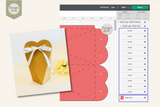 Heart Shaped Diamond Box Template - SVG DXF PDF EPS AI PNG