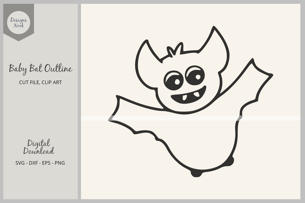 Baby Bat SVG, Halloween PNG Clipart