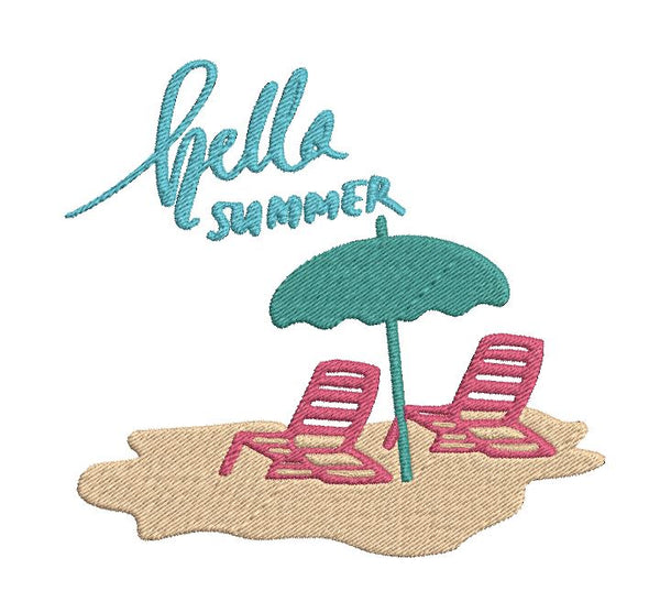 Hello Summer - Free Embroidery Design File
