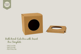 Bauble box, bath bomb packaging - SVG DXF Cut File | Bonus - PDF Template