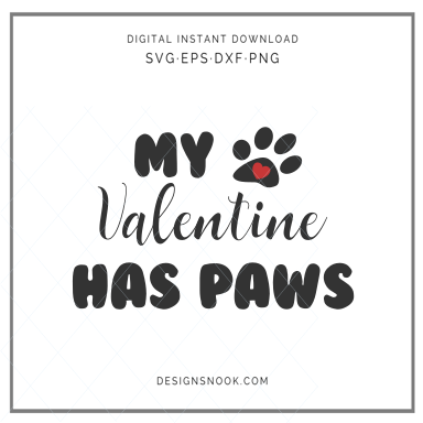 My Valentines Has Paws - SVG