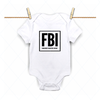 FBI baby bodysuit - SVG