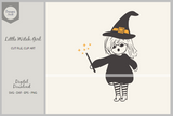 Little Witch Girl SVG, Nerd Witch SVG, Witch Eyeglasses SVG, Vector Cut File, PNG Clipart
