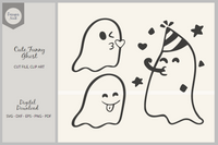 Ghost SVG, Vector Cut File, PDF Print File, PNG Clipart