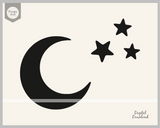 Moon and Stars SVG