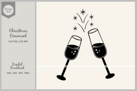 Wine Glasses SVG, Holiday Celebration PNG Clipart