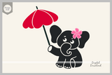Summer Baby Elephant SVG Cut File Clipart Silhouette