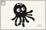 Baby Octopus SVG, Baby Octopus Cut File, Octopus Clipart Silhouette