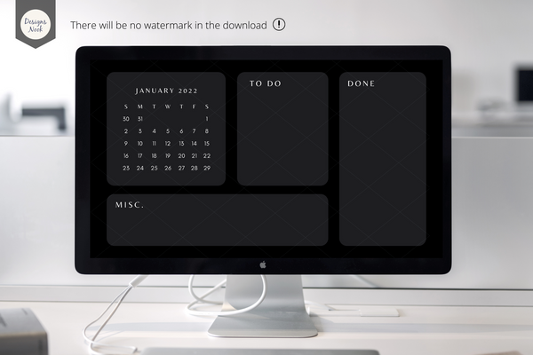2022 Calendar, Minimalist Desktop Wallpaper