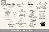 Family Quotes, Home Quotes, SVG Bundle