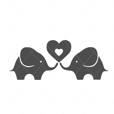 Elephant svg, elephant cut file, elephant vector, elephant silhouette, couple svg, elephant decal, baby shower svg, mom aand dad svg 1130