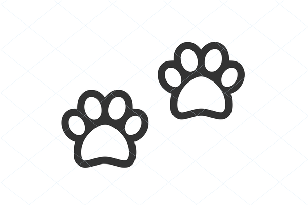Cute paw svg, paw cut file, paw silhouette, paw vector, cute pet paw, paw lover, animal lover, decal clip art stencil sticker template