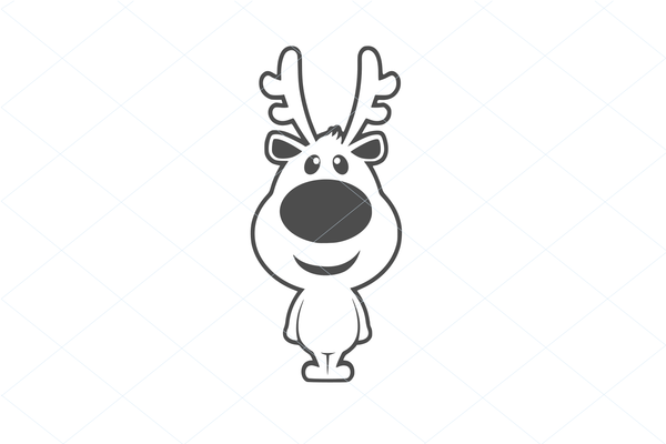 Cute reindeer svg, deer svg cut file, antler svg, forest animal svg, Christmas svg, ornament, clip art stencil template transfer 1202